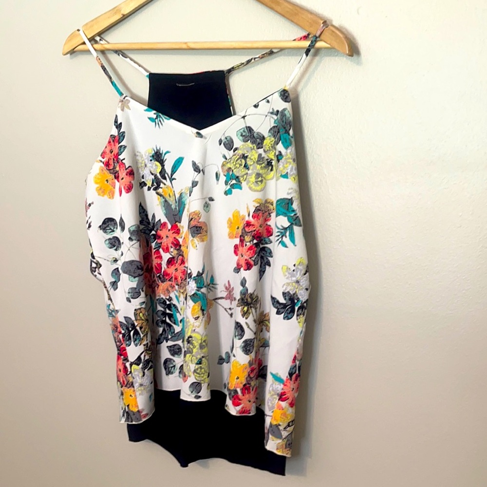 Reversible floral tank, size S, excellent condition